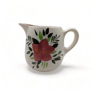 Vintage STANGL WILD ROSE 32 oz Hand Ptd Pitcher Redware Pottery Trenton NJ 1960s